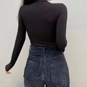 Cut Out Open Front Bodysuit