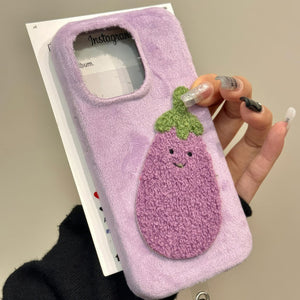Fuzzy Aubergine iPhone Case