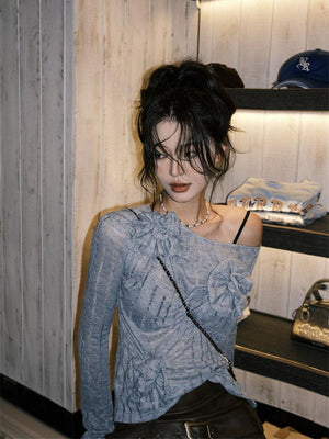 Ruched Flower Top