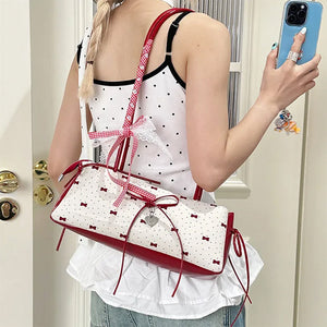 Coquette Charm Bow Shoulder Bag