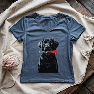 Hooked Pup Lady V-neck