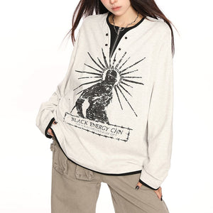 Sunburst Print Top