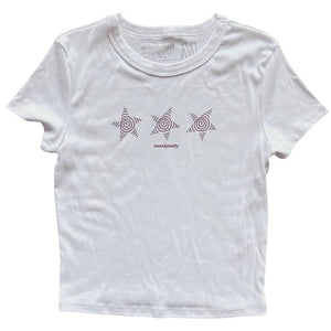 Y2K Star Print Baby Tee