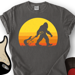 Bigfoot Dragging Guitar T-Shirt