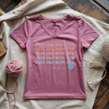 Just One More Row Lady V-neck