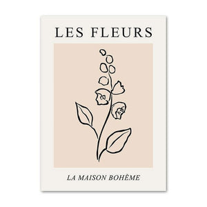 Beige Outline Aesthetic Poster