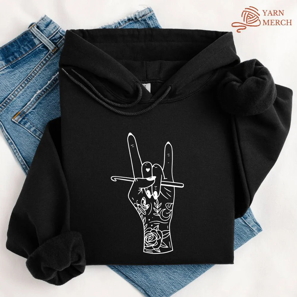 Crocheting Rock Hoodie
