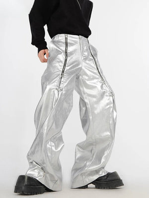 Cyberpunk Zip-Up Parachute Pants