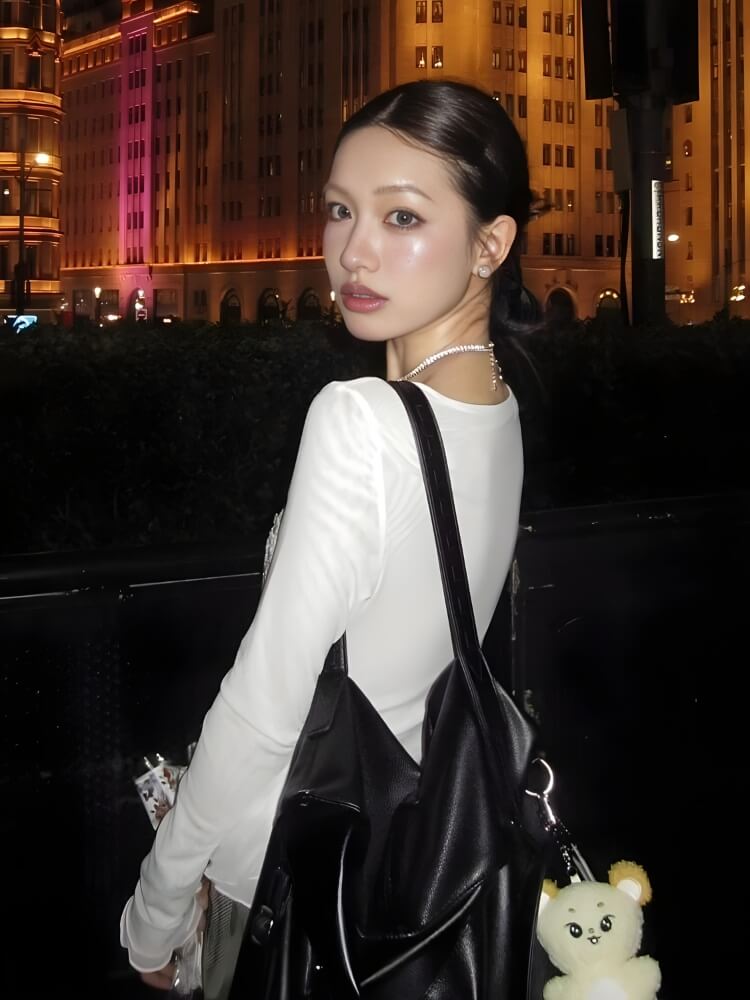 Embroidered Long Sleeve Top