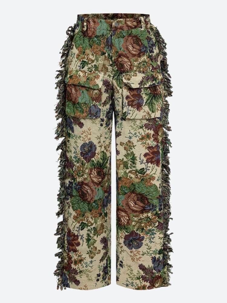 Floral Tapestry Bustier & Pants Two Piece Set