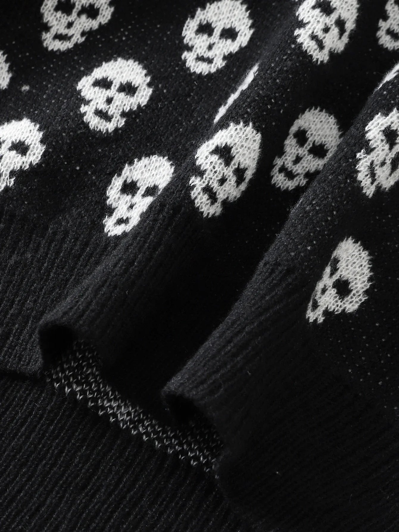 Goth Skull Pullover Sweater