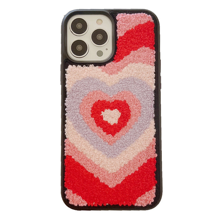 Heart Embroidered iPhone Case