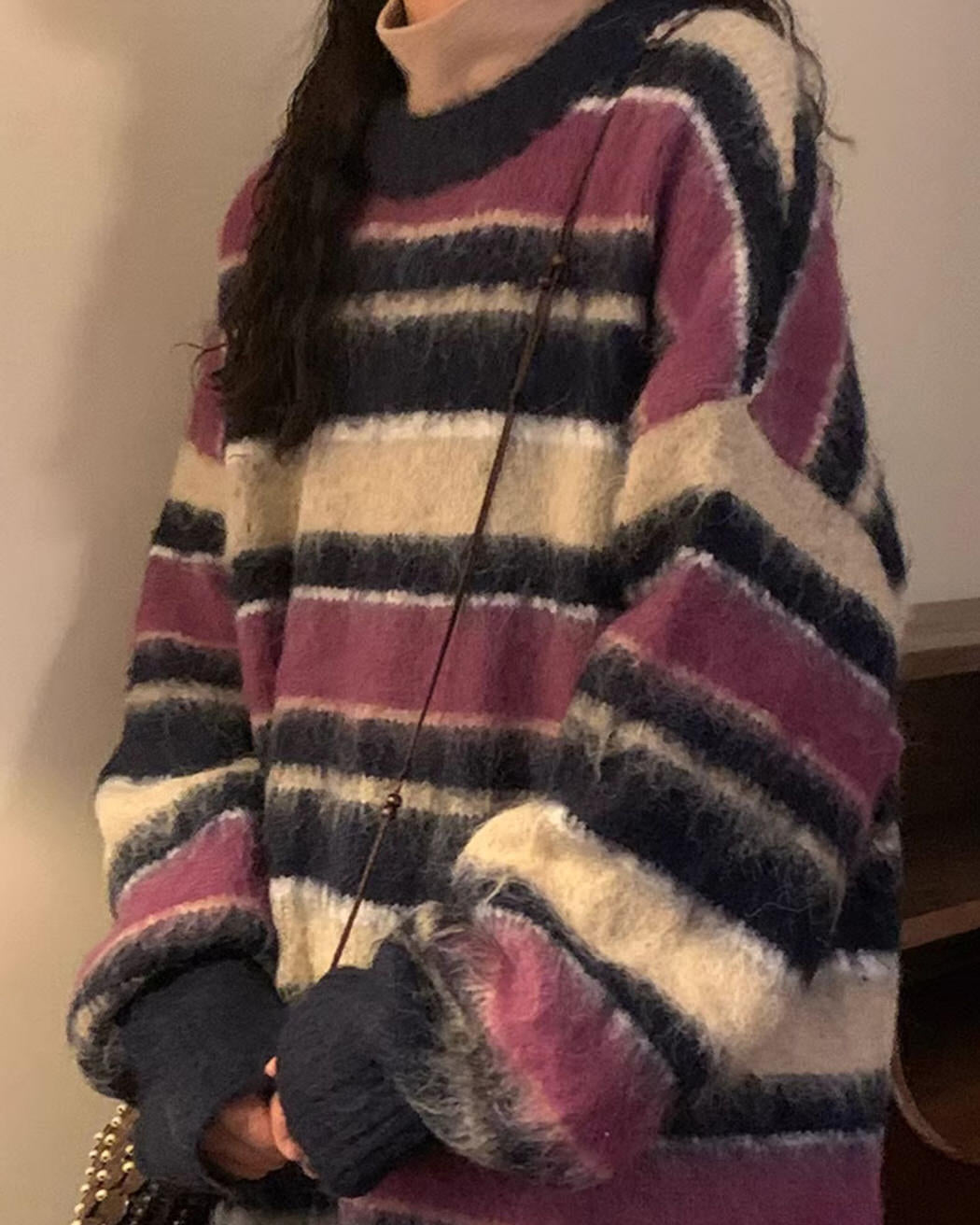 Blueberry & Cream Striped Sweater