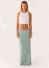 Sequin Embellished Maxi Skirt