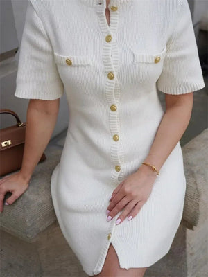 Soft Girl Button Up Mini Dress