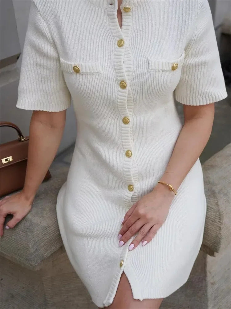 Soft Girl Button Up Mini Dress