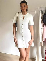 Soft Girl Button Up Mini Dress