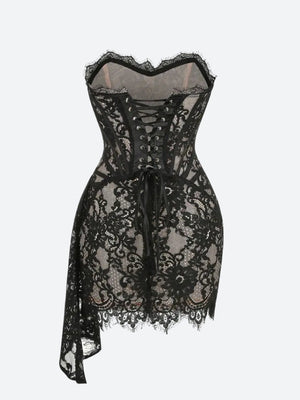 Strapless Lace Mini Dress