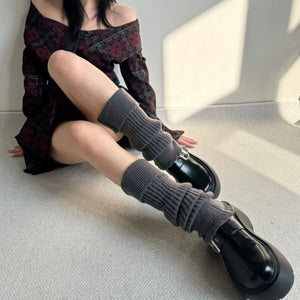 Y2K Ribbed Knit Leg Warmers
