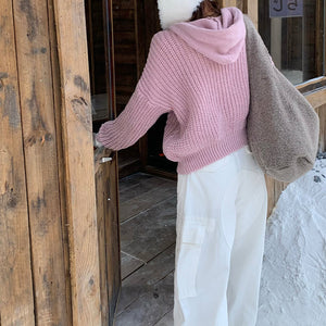 Candy Morning Loose Knit Hoodie