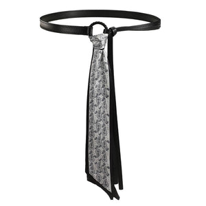 Indie Kid Patchwork Silk Tie Belt