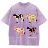 Indie Aesthetic Cow Graphic T-Shirt