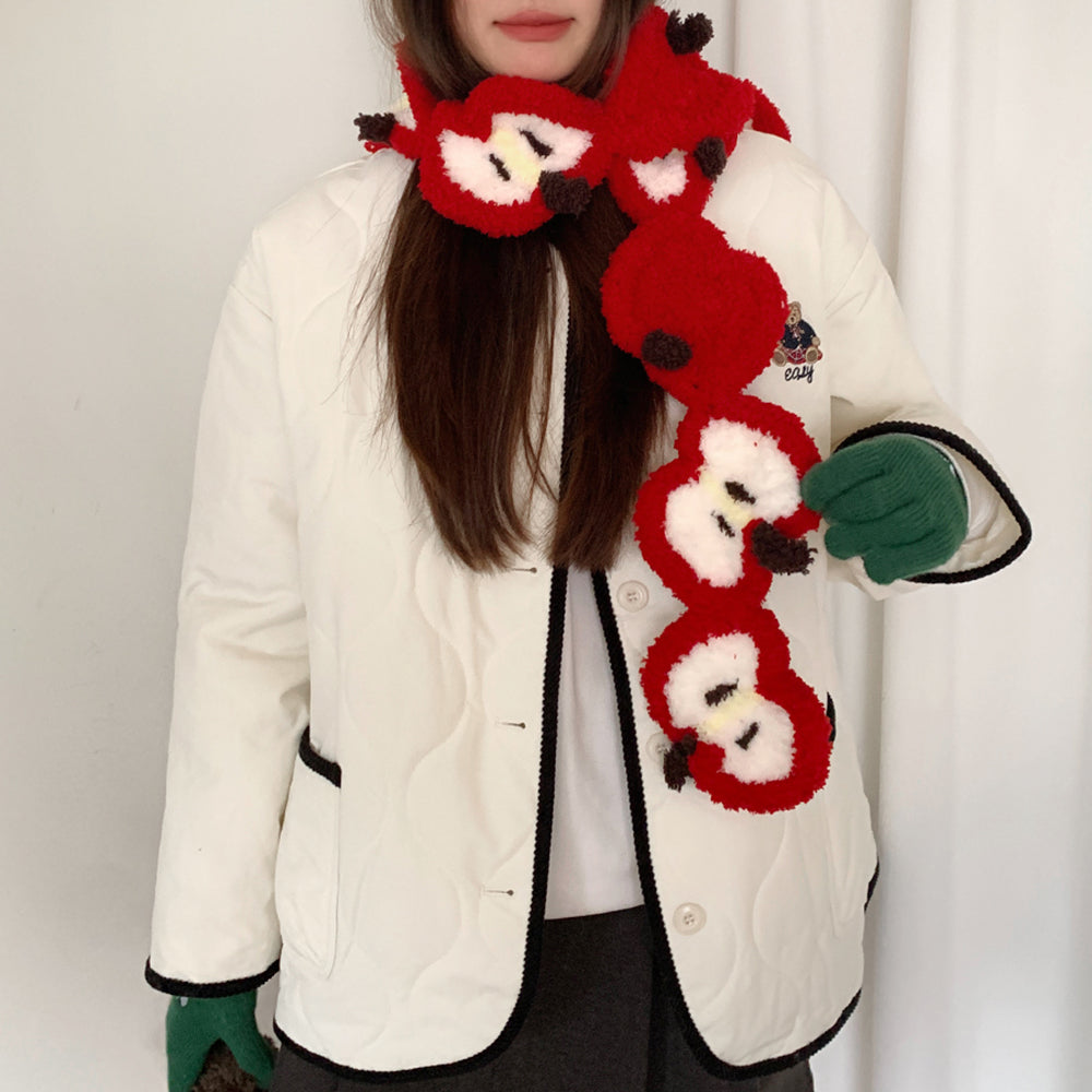 Apple Core Crochet Scarf