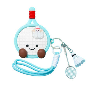 Blue Badminton Racket AirPods Case