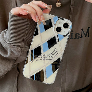 Blue & Black Argyle iPhone Case
