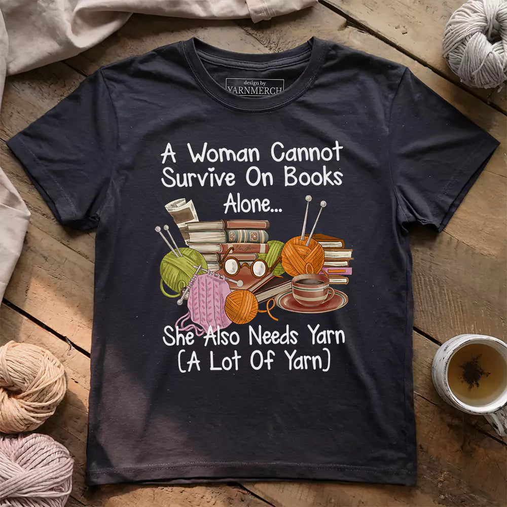 Books & Yarn Lover T-shirt