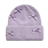 Soft Girl Bows Beanie Hat