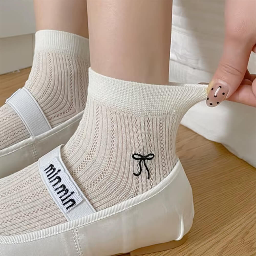 Coquette Bow Print Socks