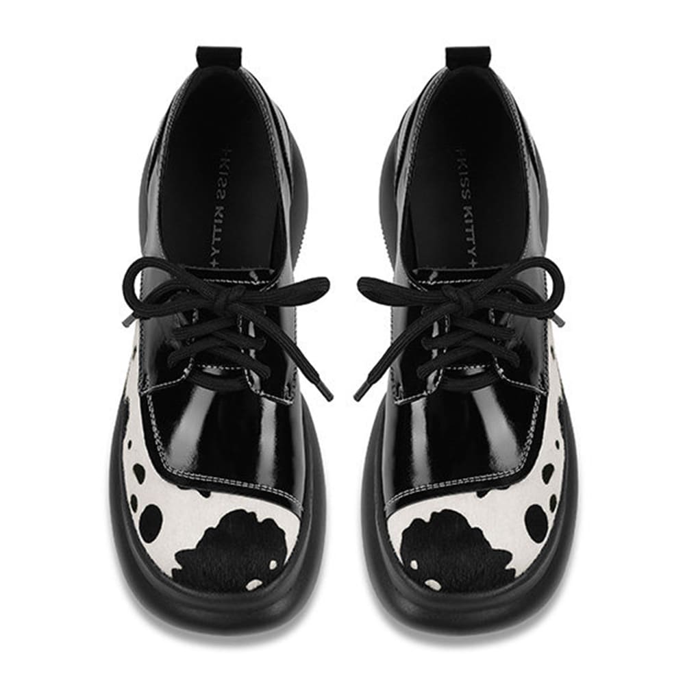 Cow Print Oxford Boots