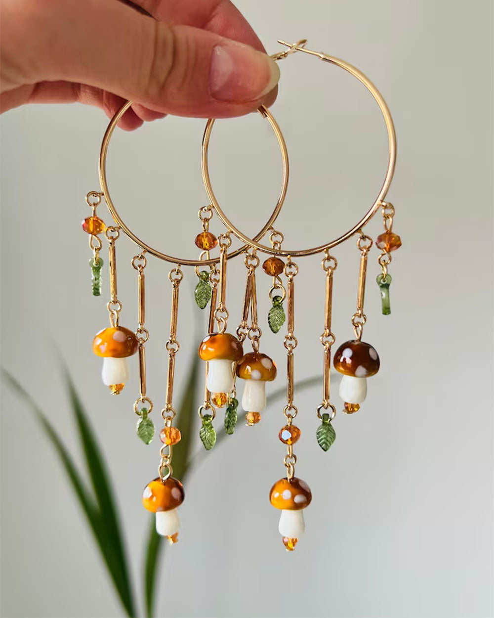 Fairycore Mushroom Earrings