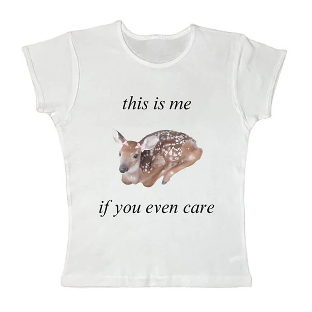 Fawn Print Baby Tee