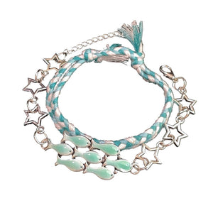 Fish and Star Charm Bracelet