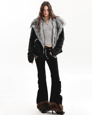 Dangerous Pretty Fur Trim Jacket