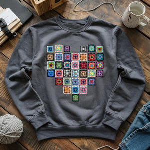Granny Squares Heart Sweatshirt