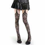 Heart Fishnet Suspender Tights