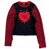 Heartbreaker Striped Sleeve Top