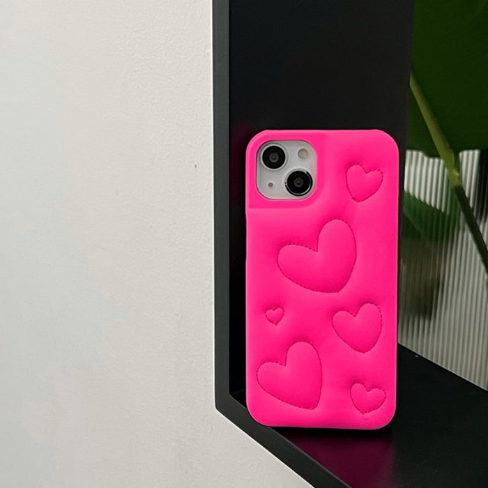 Heart Puffer iPhone Case