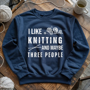 Knitting & 3 People Sweatshirt