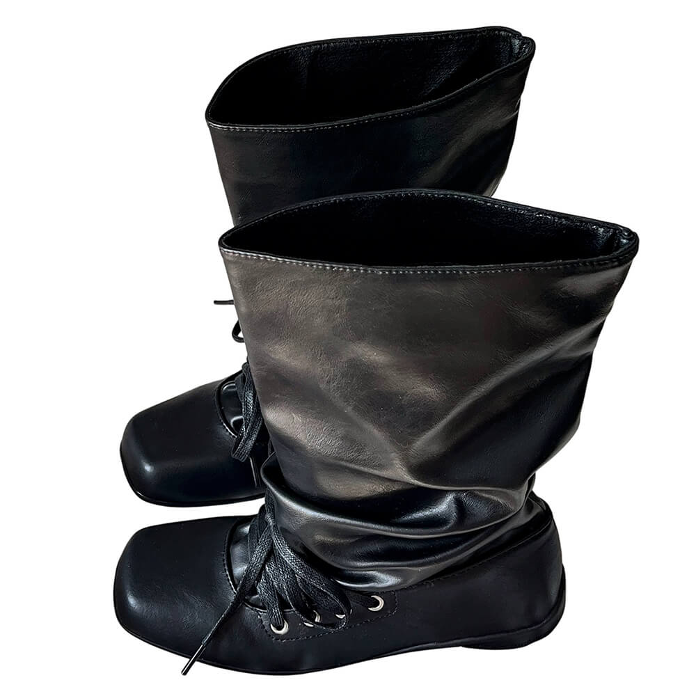Rogue Doll Lace-Up Slouch Boots