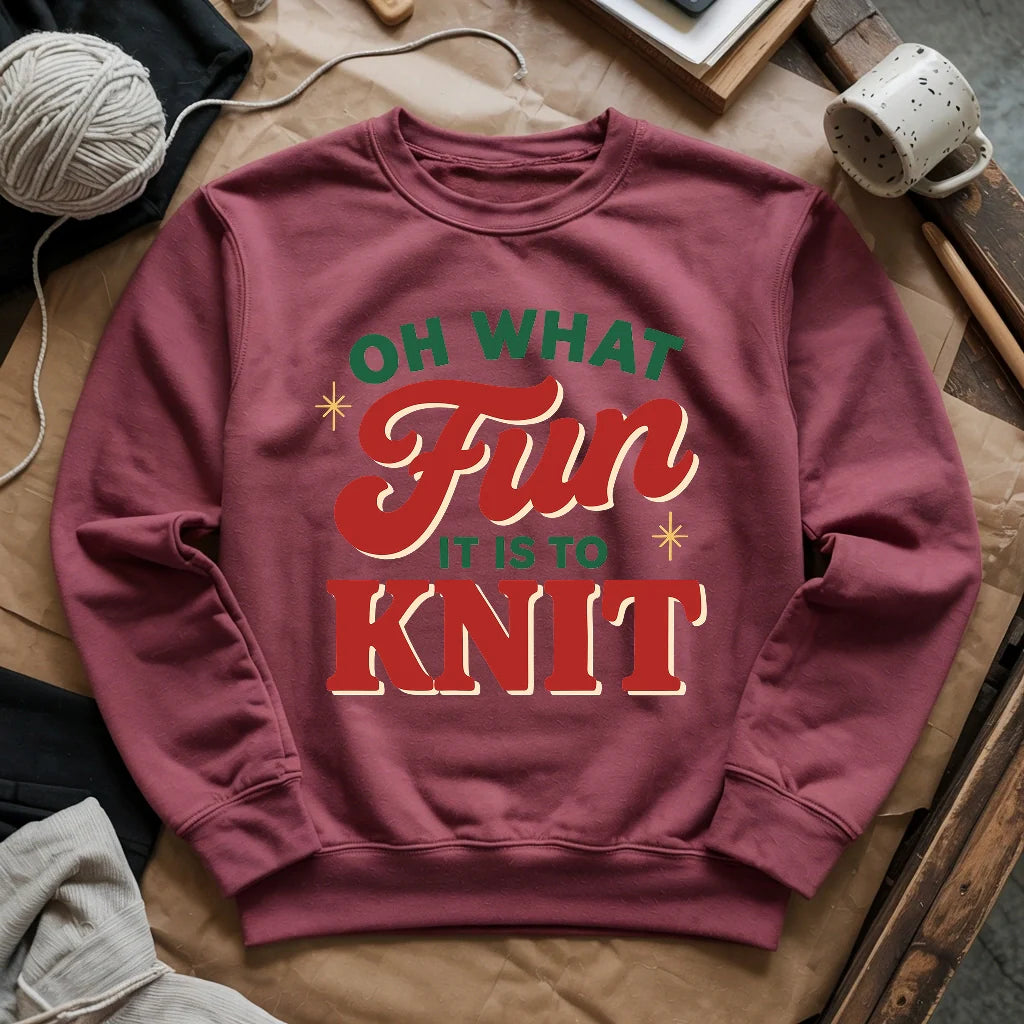 Fun It Is To Knit Sweatshirt