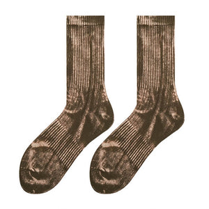 Metallic Ribbed Socks