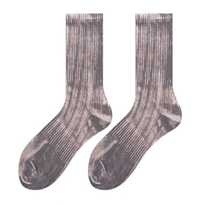 Tie-Dye Effect Ribbed Socks