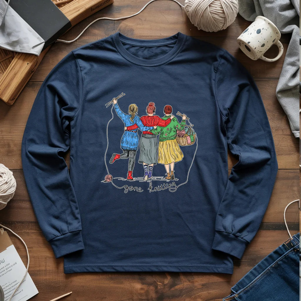 Girls Gone Knitting Long Sleeve T-shirt