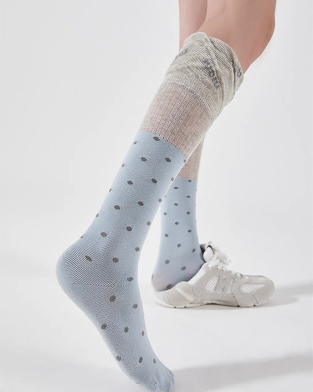 Preppy Polka Dot Knee High Socks