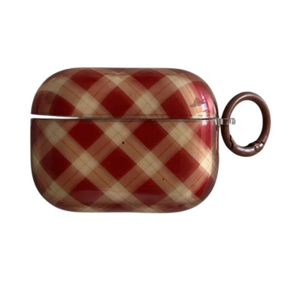 Preppy Style Plaid Airpods Case