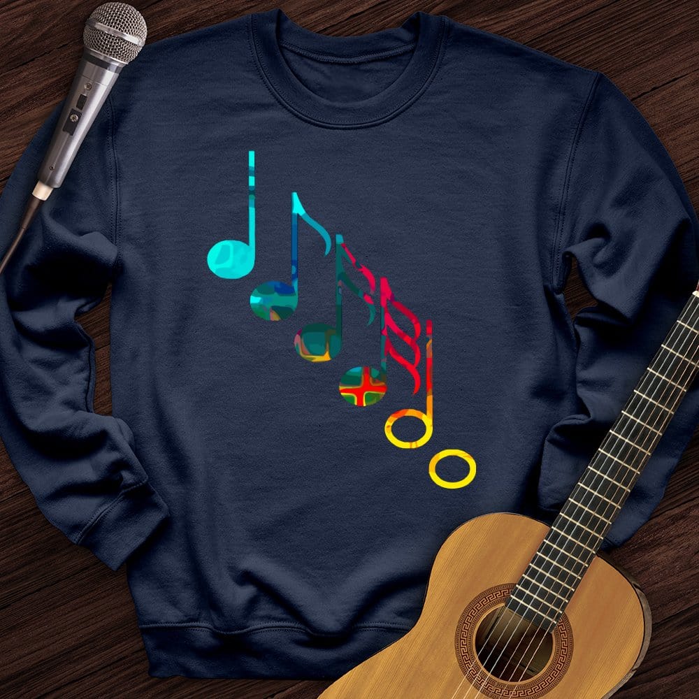Colorful Music Notes Crewneck